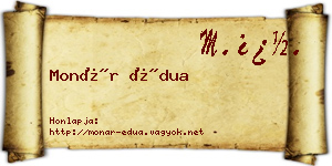 Monár Édua névjegykártya